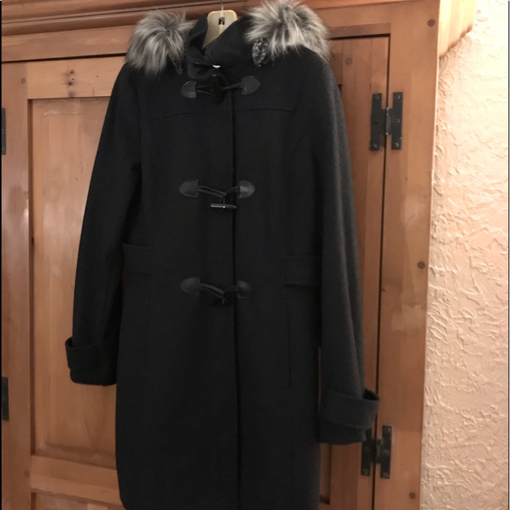 Nautical Charcoal Toggle Coat. New Without Tags.